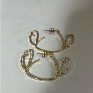 Gold Stitch Disney Hoop Earrings